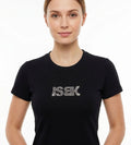 Art. 32 -  T-SHIRT Donna Nero strass bianchi